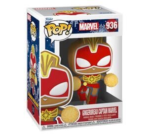 Gingerbread Captain Marvel Funko Pop #936 Bobble-Head MCU Vinyl Figure NIB